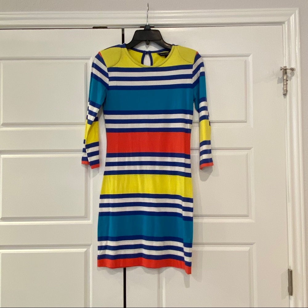 NWT! French Connection striped bodycon dress